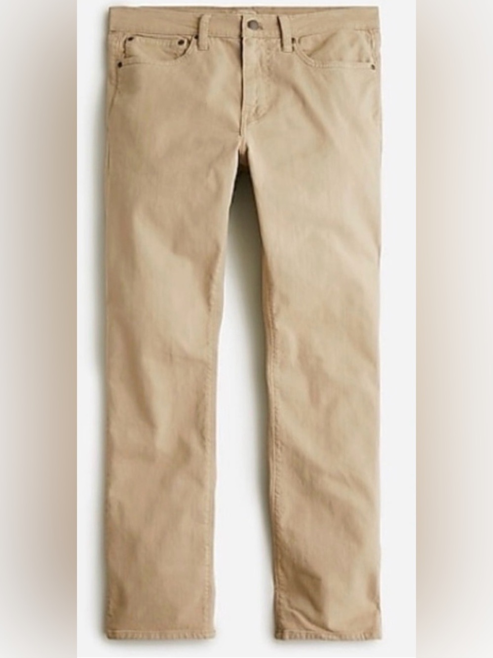 J. Crew 484 Slim Stretch Cotton 5-Pocket Jean Cut Pant. W31/L30. Tan. New w/Tag!